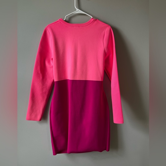 EXPRESS body contour hot pink Dress - Picture 5 of 6